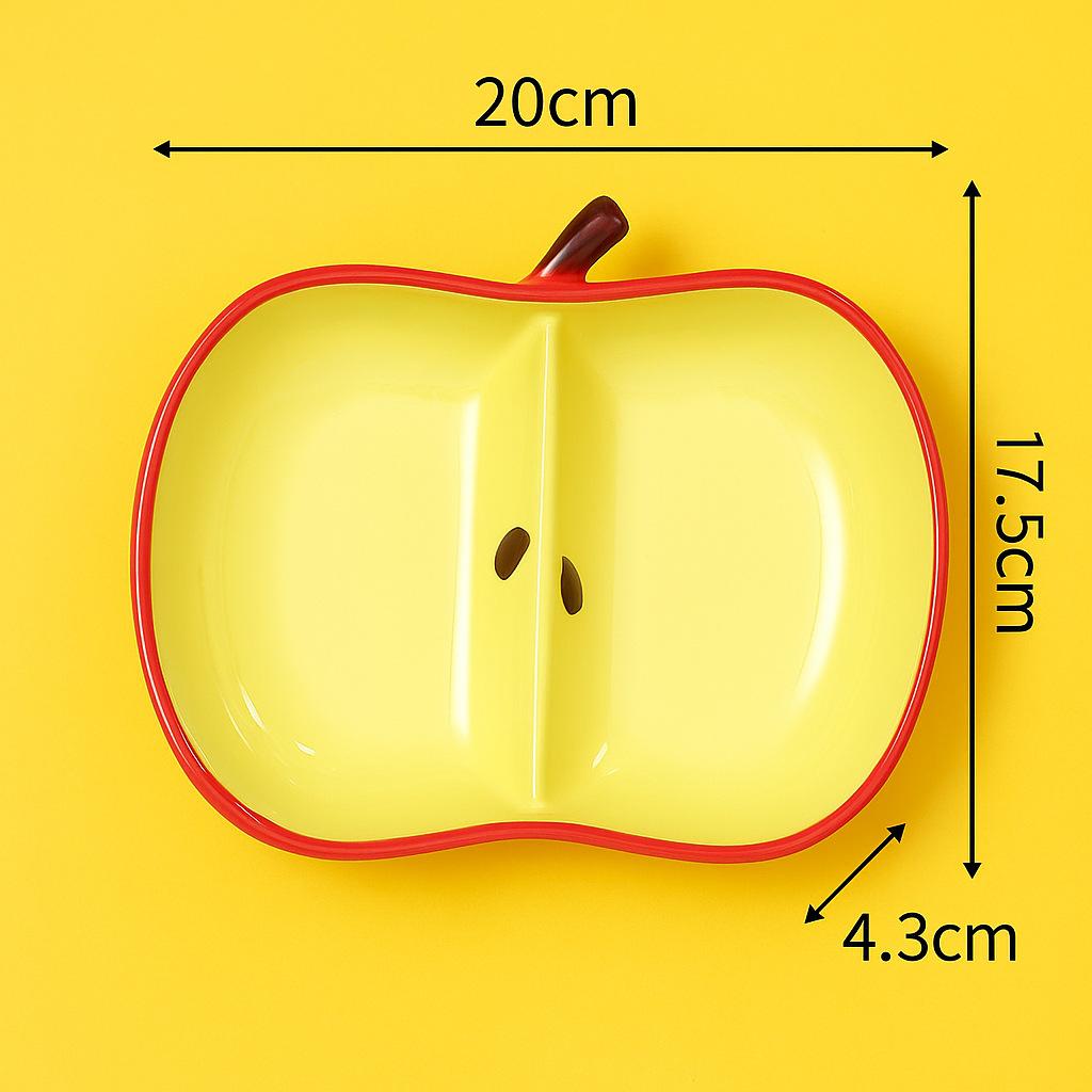 Creative Fruit Dipping Dish Household Ceramic Snack Dish Dish Dish Hot Pot Small Dish Dish Cute Grid Flavor Dish