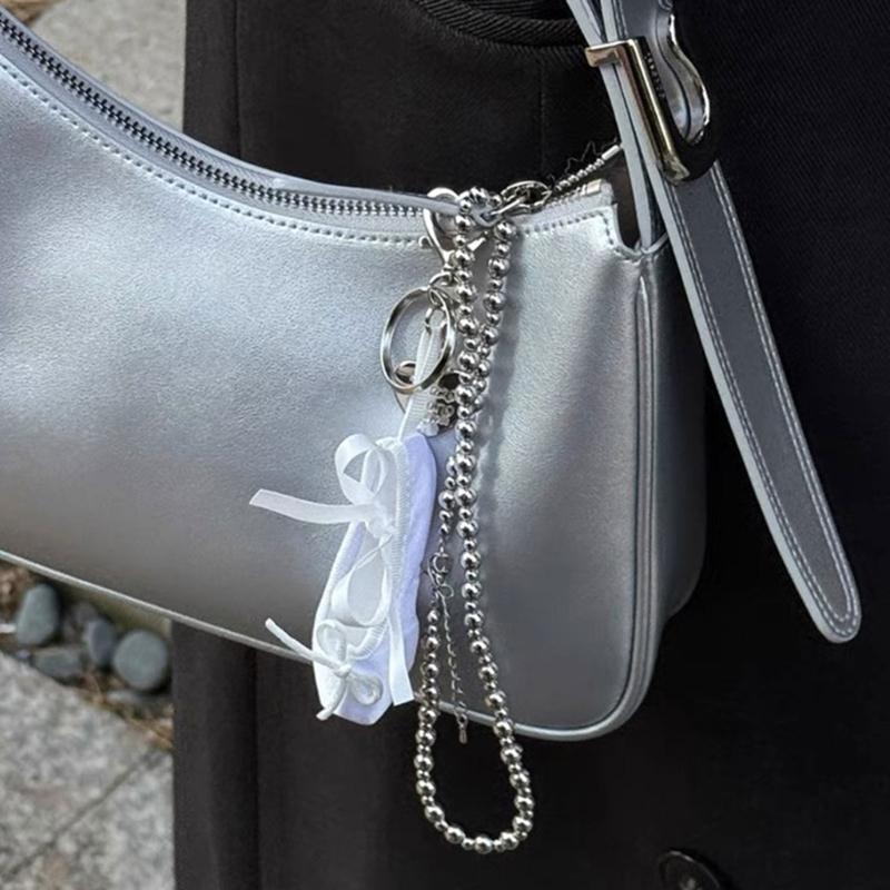Elegant Dance Shoe Keychain Charm Pendant Ornament Fashion Accessory for Dance Lovers and Craft Enthusiasts Daily Use