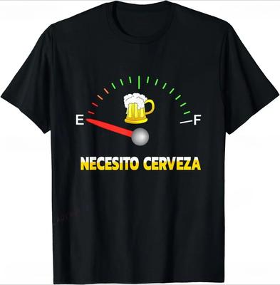 I Need Beer Spanish Casual Stylish Streetwear Harajuku Style Womens Summer Tshirt Soft and Comfortable Y2K Style Clothing