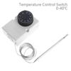 AC220V 0-40℃ Temperature Switch Capillary Thermostat Controller W Waterproof Box A0KF