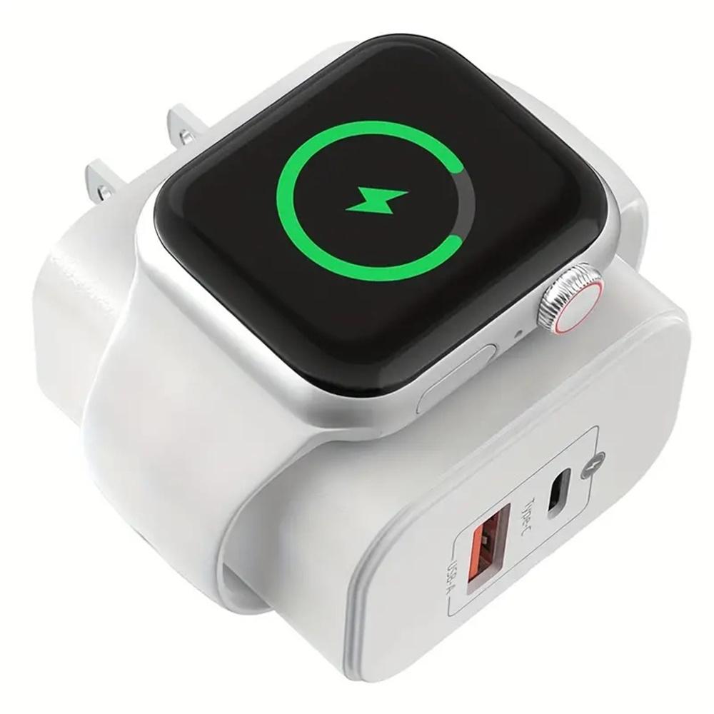 UW128 23W PD QC Fast Charger for Apple Watch Magnetic Wireless Charger A
