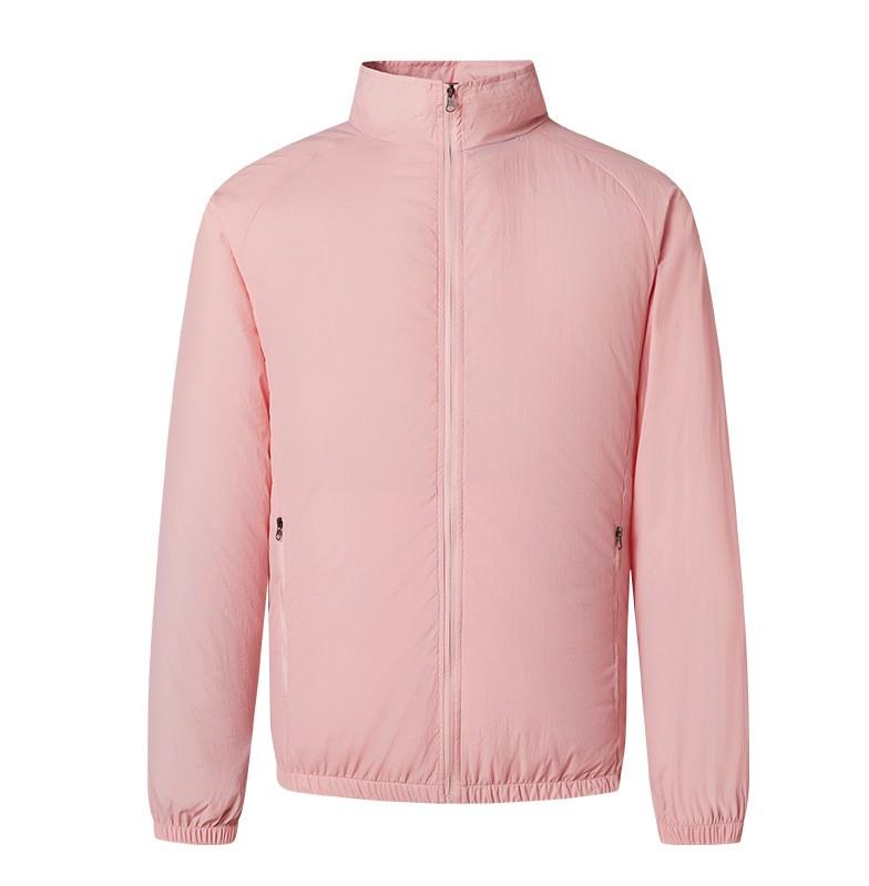 

Женский летний костюм с вентилятором (включая комплект 9-лопастного бесщеточного 5В вентилятора) Рабочая одежда с длинным рукавом, капюшоном и молнией, защита от теплового удара, однотонная XL розовый