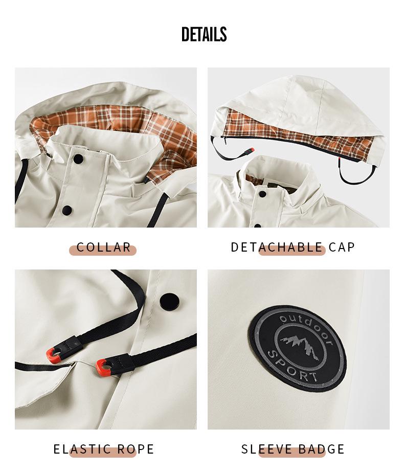 Men's Spring/Autumn European & American Casual Workwear Jacket: Loose Fashion Trench Coat