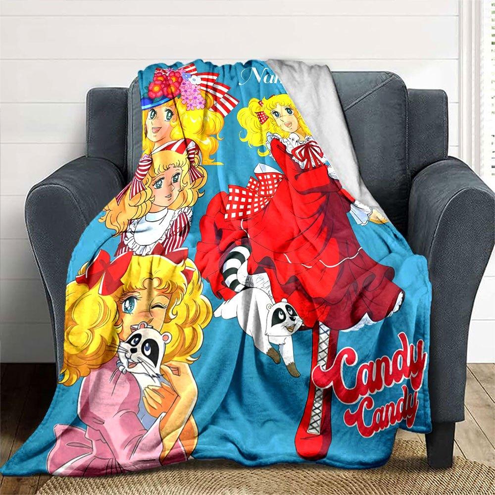 Candy Sweet Dolls Lightweight Personalized Blanket Personalized Name Ultra Soft Great For Sofa Couch Office Bed Picnics Ideal For All Seasons Modern
