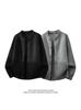 Men's Grey Retro Knit Cardigan - Loose Fit, Long Sleeve, High-End Feel for Spring & Autumn