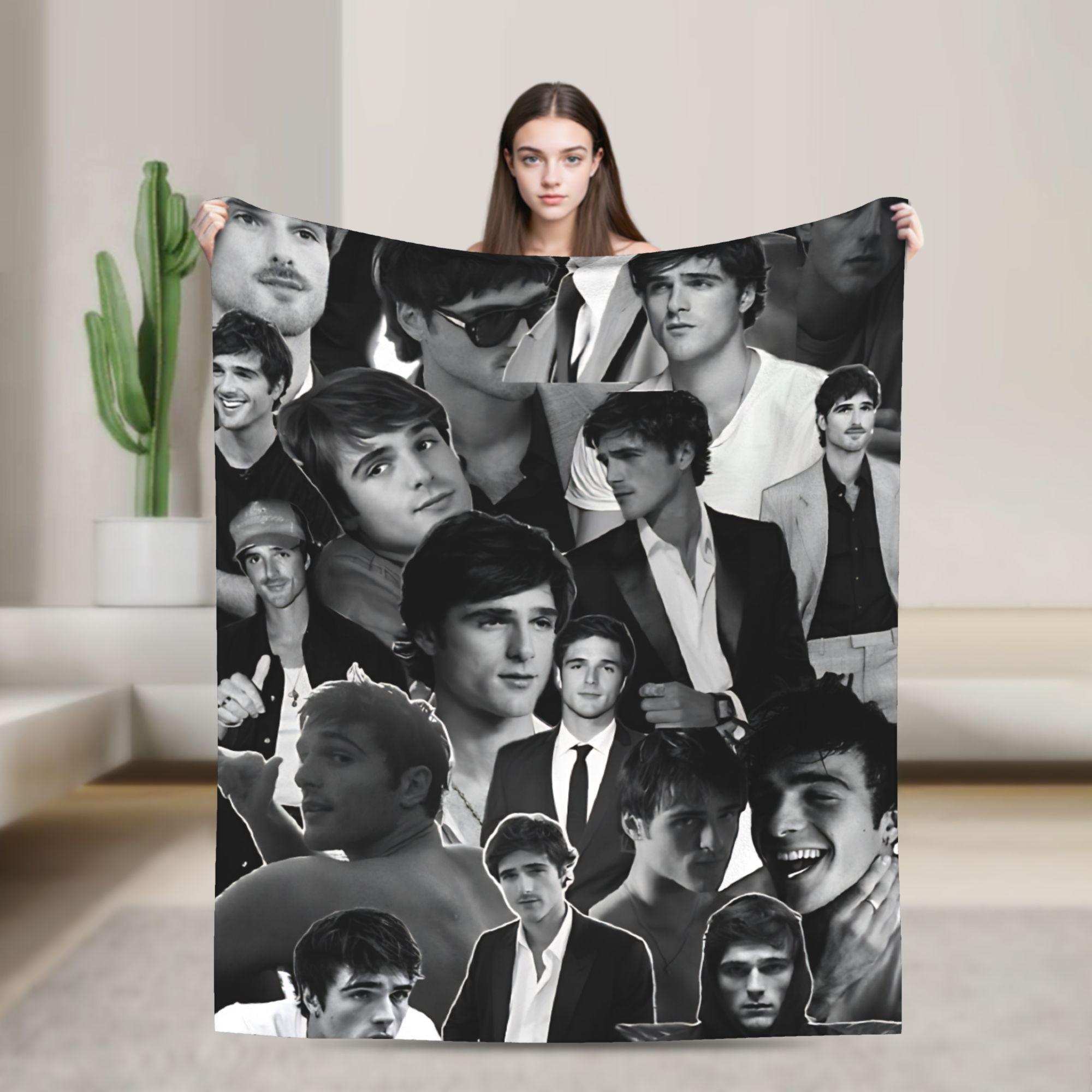 Jacob Elordi Pink American Flag Blankets Warm Soft Funny Plush Throw Blanket For Outdoor Picnic Flannel Bedspread Bed Cover 130x150cm