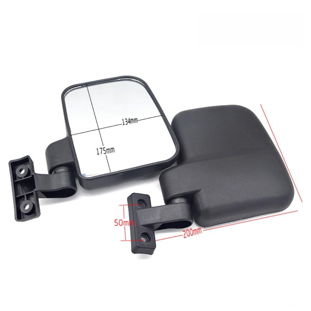 Black Closed Car Reversing Mirror with Rearview Feature for Cars Trucks SUVs Plastic Build Compact Design 1 Pair