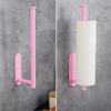 Metal Paper Towel Holder No Drill, Square Round Kitchen Tissue Dispenser, Wall Mount Toilet Paper Rack for Bathroom