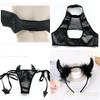 Succubus Malý ďábel Sexy Cosplay Rohy Křídla Sada Kostým Oblečení Ďábel Malý ďábel Ďábel Upír Démon Čarodějnice Bondáž Halloweenský kostým Erotický Sex