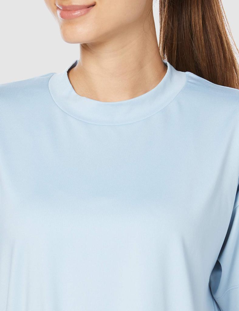 Mizuno Winter Sky Blue Stretch Short UV for Outdoor Travel and Size Small Women's T-Shirt (B2MA1215), Quick-Drying Sleeves, Protection, Walking,