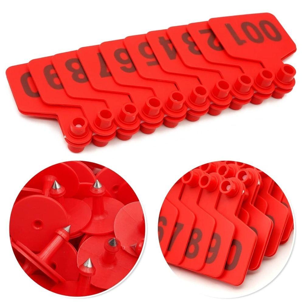 100Pcs Farm Equipment Cow Ear Tag Card 001-100 Numbers Pig Sheep Ear Sign Cattle Ear Marker  Cow