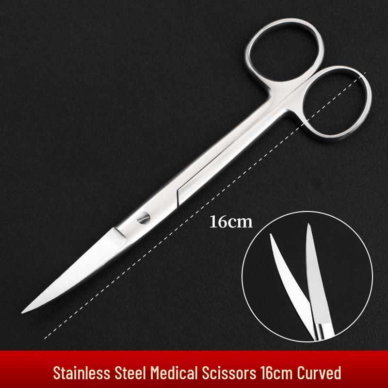 Stainless Steel Ophthalmic Surgical Scissors - Straight/Bent Tip, Sharp for Suture Removal