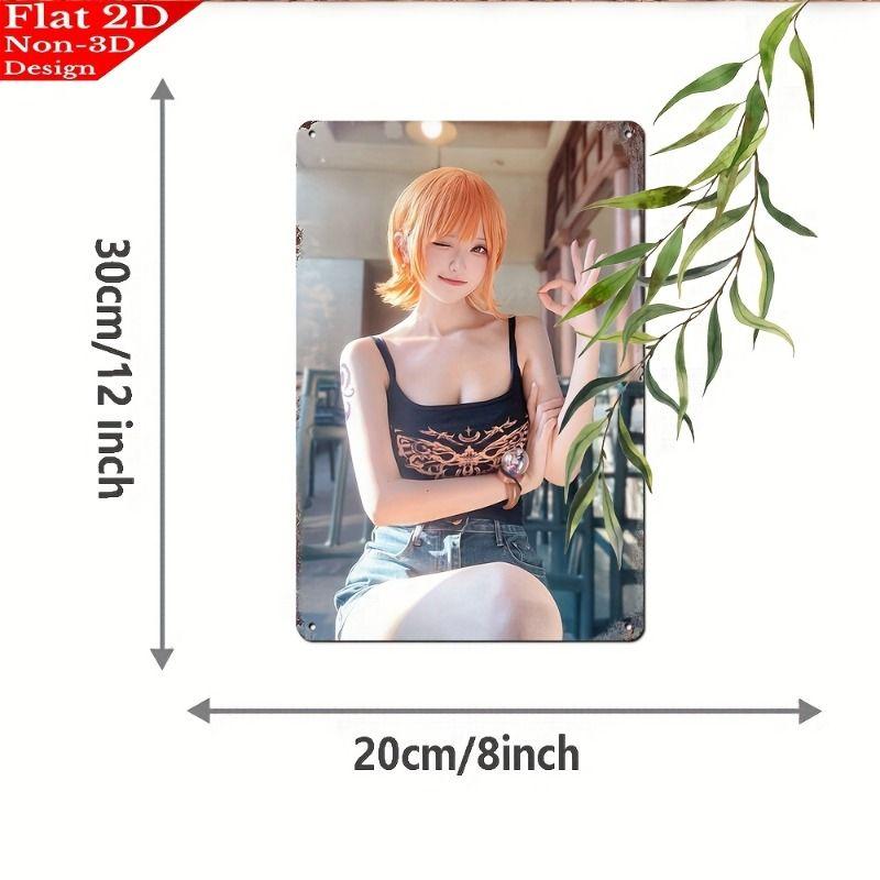 Vintage Kvinlig Silhuett Metall Logotyp för Bar & Garage