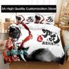 Popular Anime Nezha 2 Bedding Set Single Twin Full Queen King Size Bed Set Adult Boys Bedroom Duvetcover Sets Anime