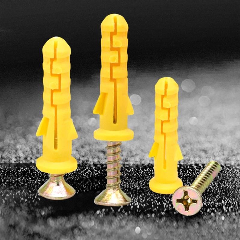 Industrial Grade Small Expansion Screws Masonry Screws & Wall Plugs Set 100pcs