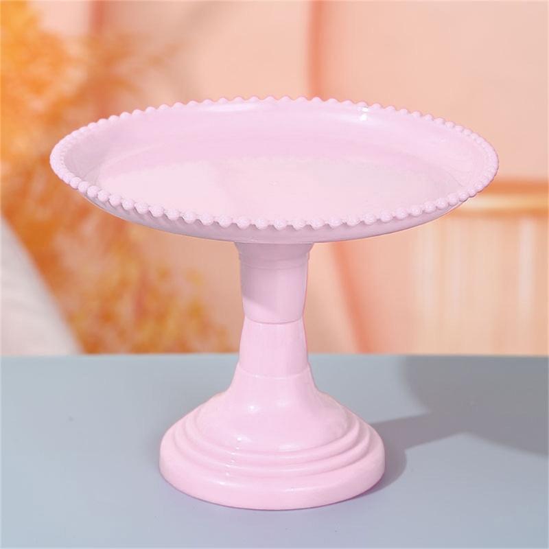 Modern Plastic Dessert Stand with Stable Base  Elevated Display Tray for Sweet Treat Snacks Fruits Holder