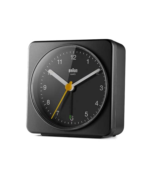 Braun Alarm Table Square [Officially Imported] Clock, Black, BC03B,