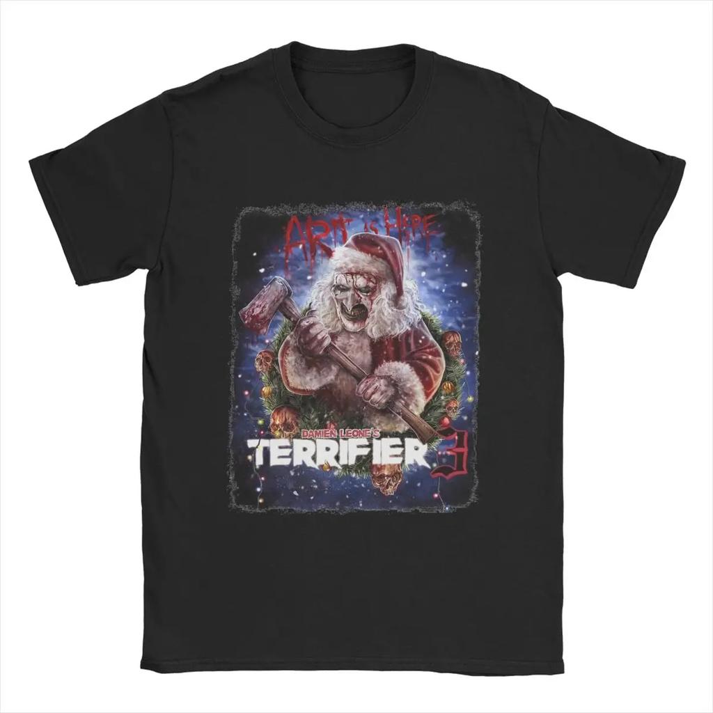 Men Women's Santa Art The Clown Terrifier 3 Horror Movie Christmas Graphic T Shirt Apparel T Shirts Tee Clothing Original