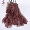 [BYSIFA] Ladies Silk Scarf Shawl New Long Scarves Fashion Brand Scarves Elegant Purple Blue Neck Scarf Beach Shawl Cover-ups