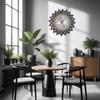Large Metal Geometric Heart Wall Clock European Quiet Movement For Noiseless Operations Easy Mounting Home Decors Gift