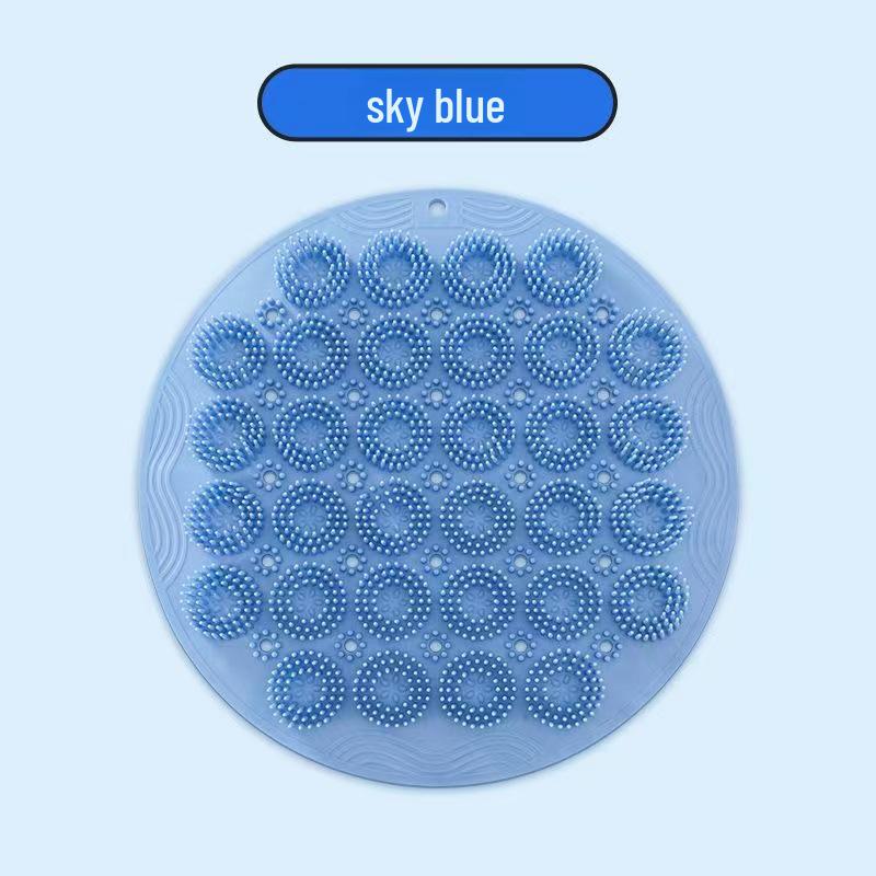 30cm TPE Foot Pad: Multifunctional Back Scrubber with Suction Cup and Long Bristle Brush