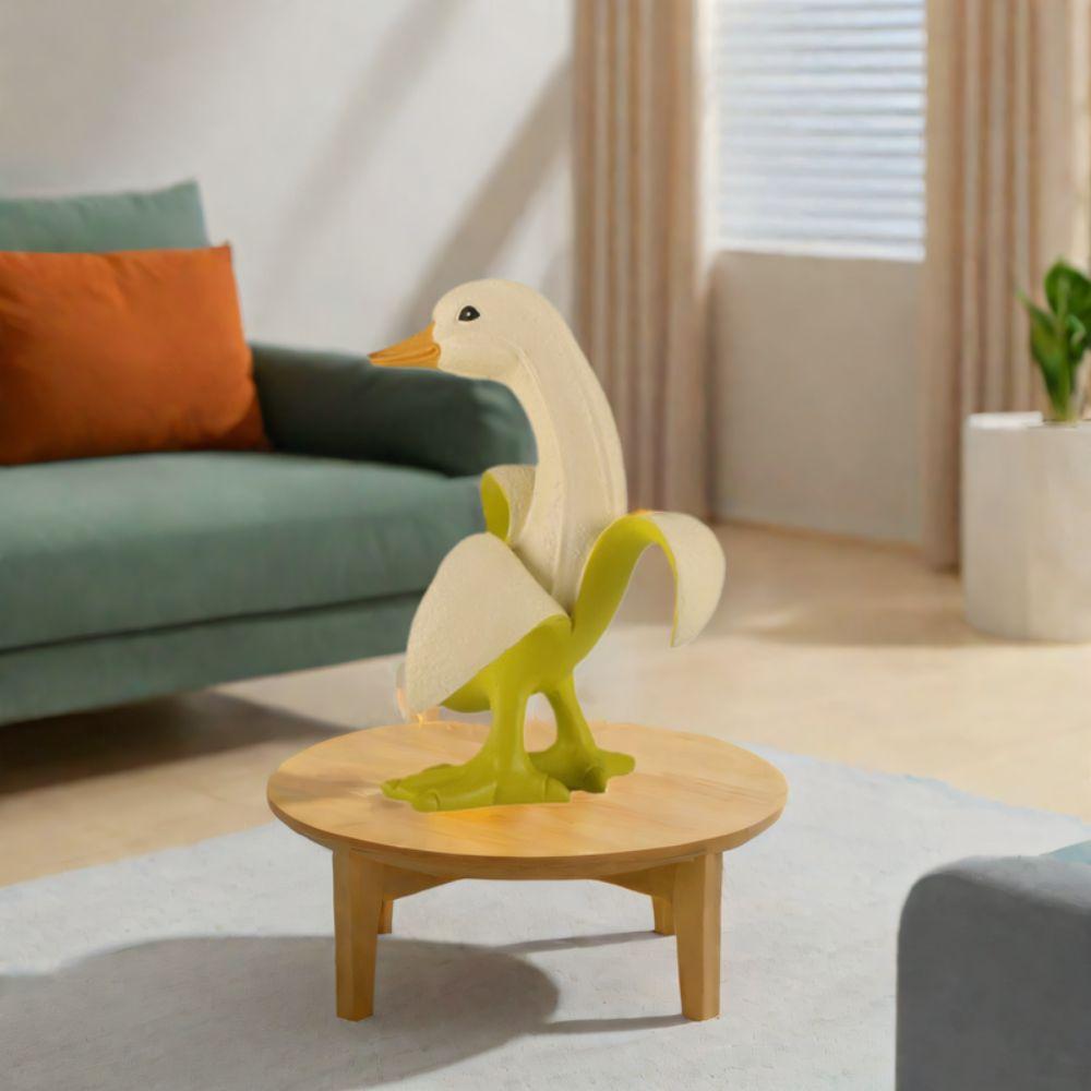 Cute Banana Duck Figurines Resin Animal Ornaments Fashion Cartoon Banana Duck  Birthday Gift