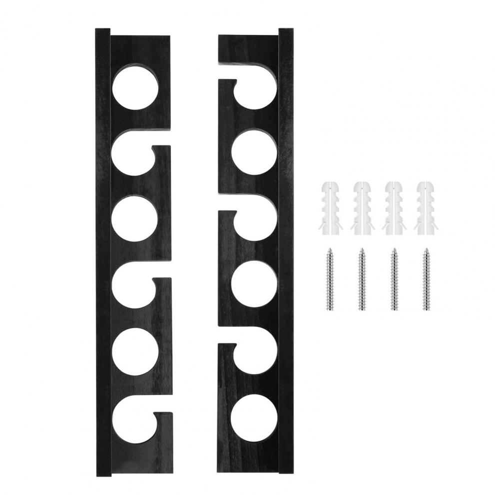 2Pcs 6 Hardwood Fishing Rod Storage Rack Multi-rod Fishing Stand Wooden Fishing Gear Storage Rack Wall Mount Rod Holder