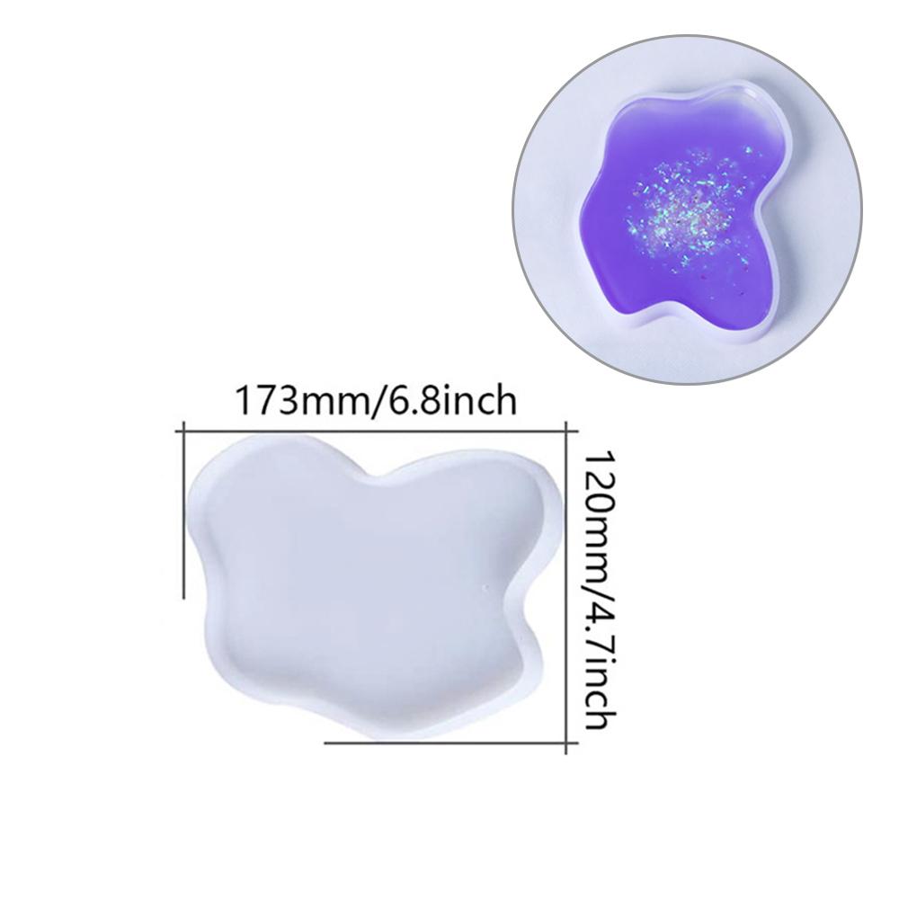 Silicone world Irregular Coaster Resin Silicone Mold UV Epoxy Resin Mold for Making Wine Glass Coffee Coaster Tray Home Decorate