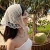 Retro Girly French Lace Triangle Scarf: Versatile Summer Headscarf & Photo Prop