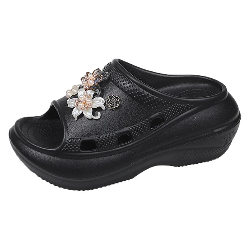 Fashion Fashion Slippers 2025 Chunky Platform Women Shoes Wedge Slippers Women Summer Sandals Woman Comfy Open Toe Non Slip Beach Shoes