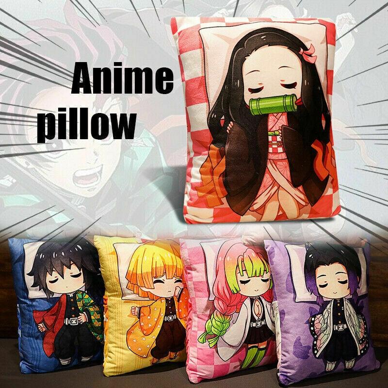Slayer Demon Nezuko Tanjiro Pillow Soft Cushion Anime Cushion Plush Toys Gifts