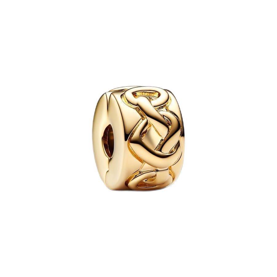 High quality copper Light Gold Plated Rose Heart Diamond Hollow Carving Charm Do It Yourself Bead Charms Compatible With Ideal For Authentic Bracelets