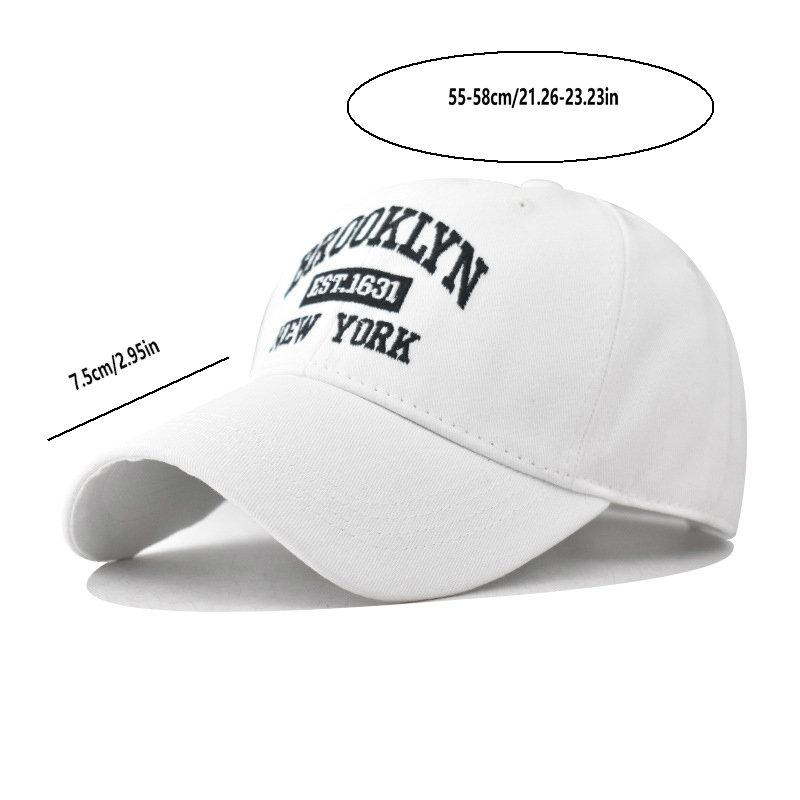 Brooklyn NY Logo Embroidered Adjustable Baseball Cap - Lightweight, Breathable