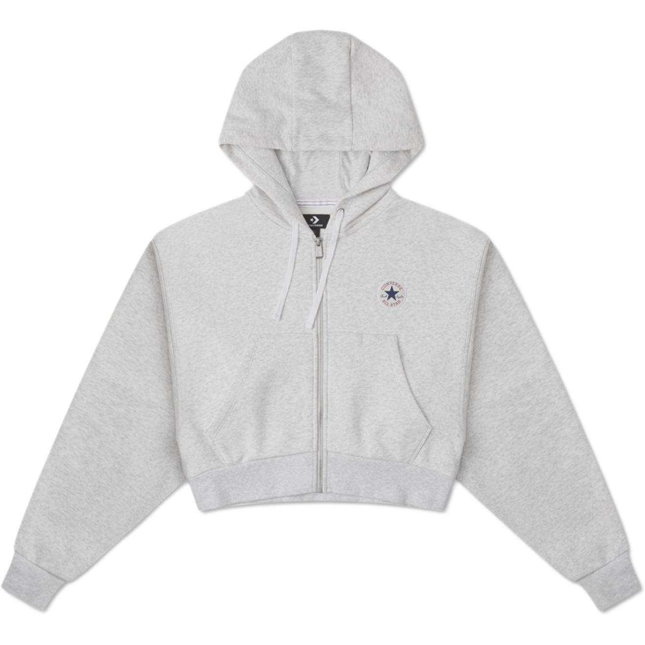 

New Converse Sweatshirt Women s Gray 10026150-A02 S