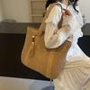 Handwoven Straw Tote Bag Women's Summer Beach Bag with Tassel Detail and Lightweight Design
