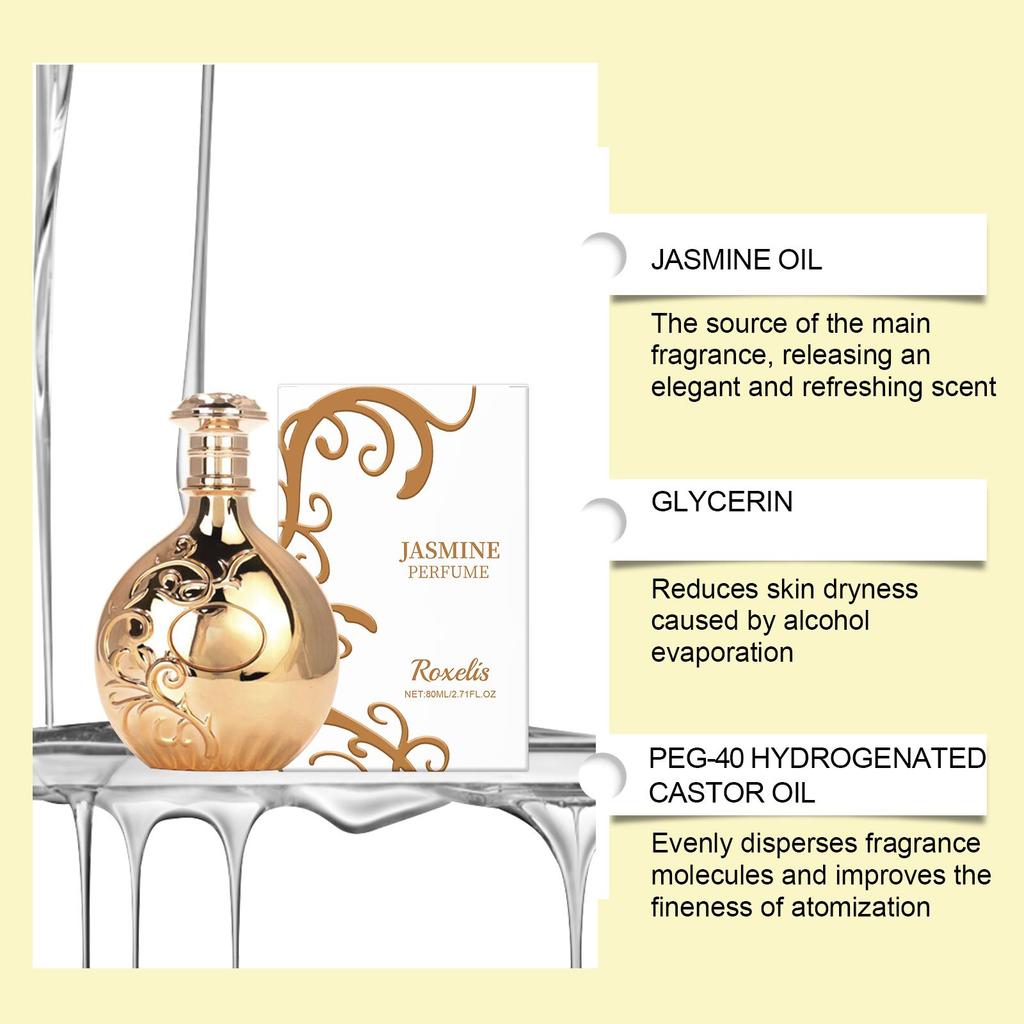 Jasmine Perfume - Fresh Jasmine As Main Note, Long-Lasting Fragrance To Enhance Elegant Temperament | Eau De Parfum for Women
