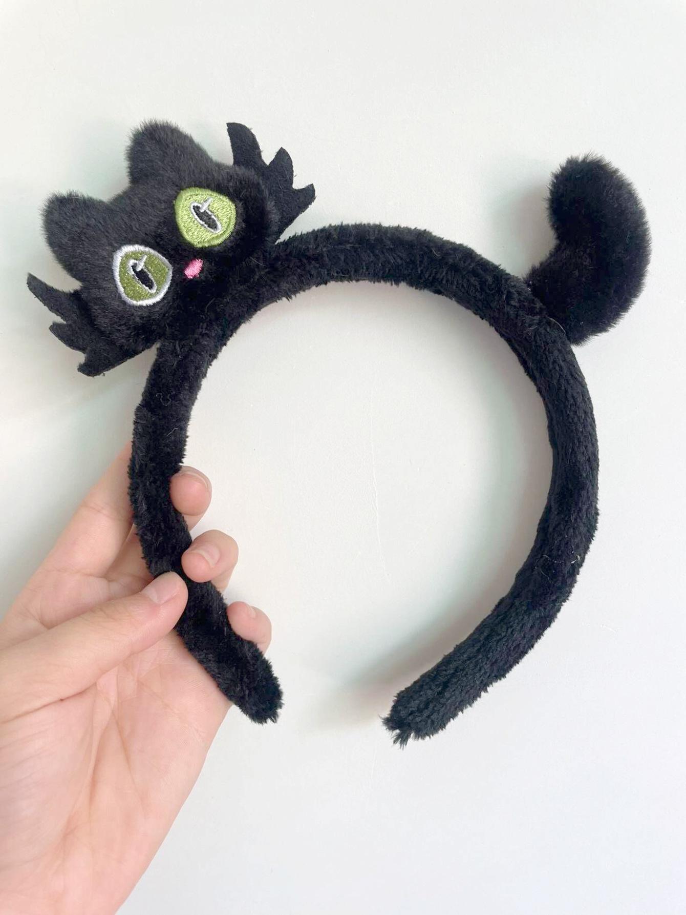 

Новая плюшевая милая кукла-котенок, повязка для волос, супер милая повязка для мытья лица, мультяшный питомец, забавный головной убор