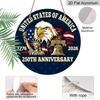 2D Flat 1pc Aluminum Independence Day-Themed Wall Decor 7.87 inches x 7.87 inches Patriotic Decor Suitable for hanging on front doors, porches, and