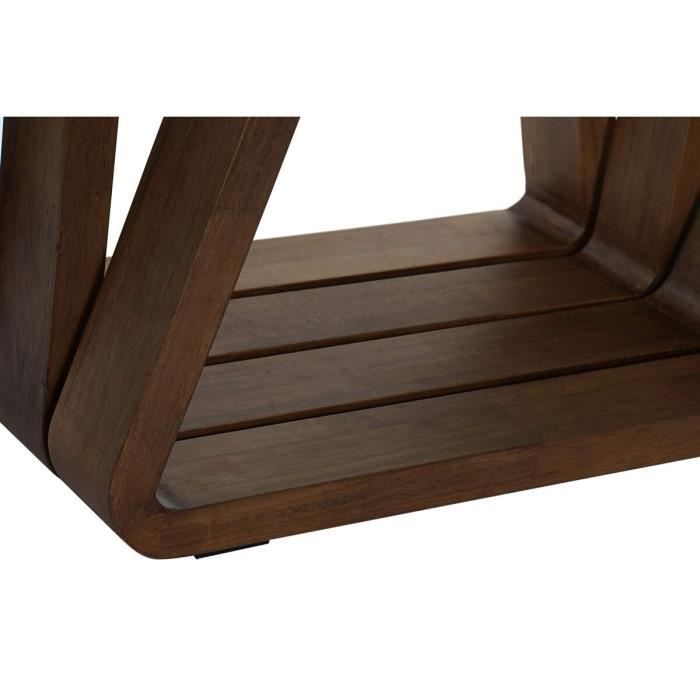 Table basse style item home - item home - Moderne marron clair - Transparent noyer - Verre - Table café 130 cm