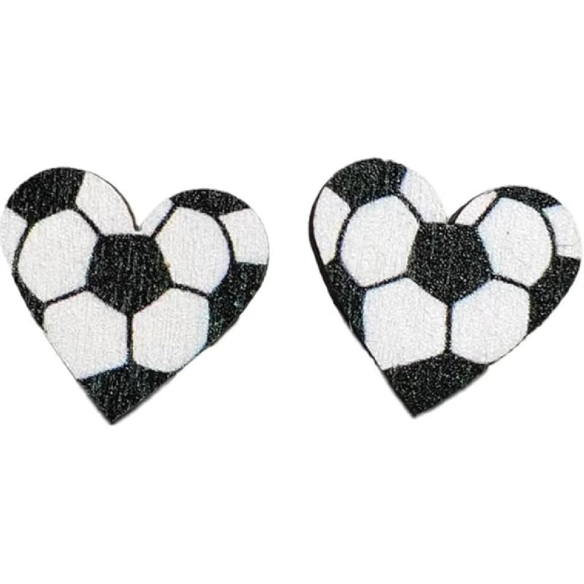 3 шт. Спортивные серьги-гвоздики с мячом для женщин, День игры, Леопардовый принт, Шарообразной формы, Бейсбол, Футбол, Софтбол, Серьги для любителей спорта, Фанатов, Украшения Black B