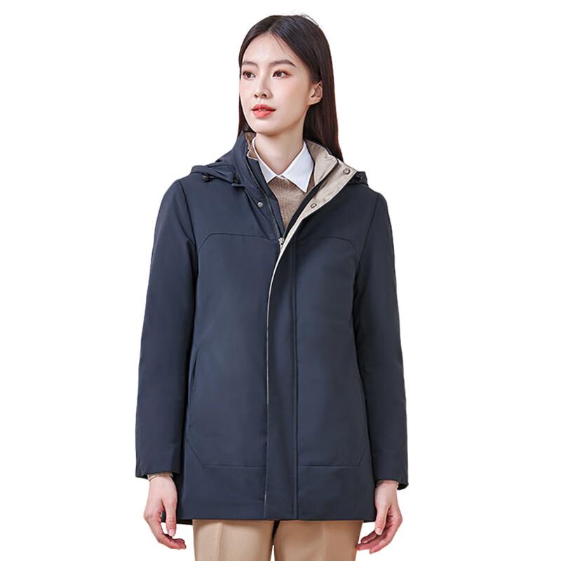 Zhanzhanhu Women s Removable Liner Business Down Jacket YH-6988V L