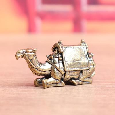 Vintage Pirinç Deve Heykeli Masaüstü Süsleri Ev Dekorasyonları El Sanatları Hayvan Figürinleri Minyatür Aksesuarlar