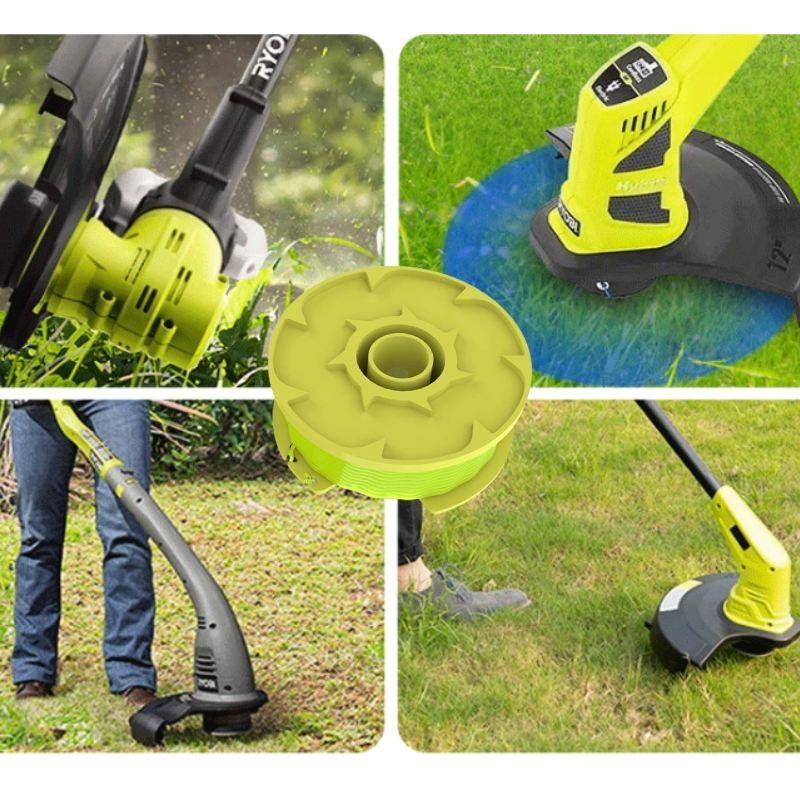 Ryobi Trimmer Spool And Cap Set Durable Replacement Ac80rl3 Ac14hca For Lawn Mowers