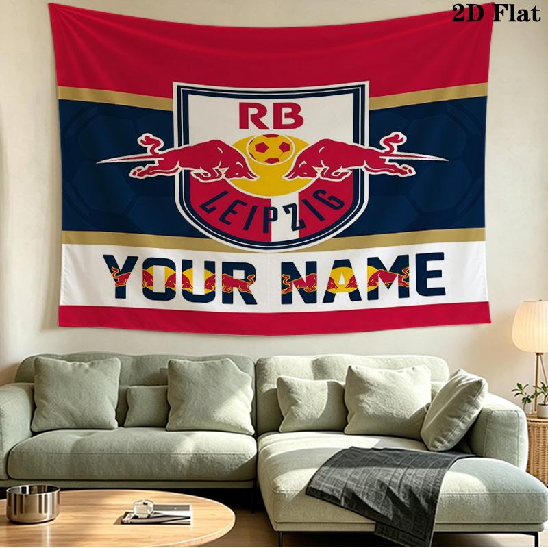 Custom Name RB Leipzig2 Printed Tapestry – Wall Hanging for Bedrooms, Dorms, and Home Decor