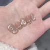 Golden Tide Petal Pearl Handmade Glass Cat's Eye Nails