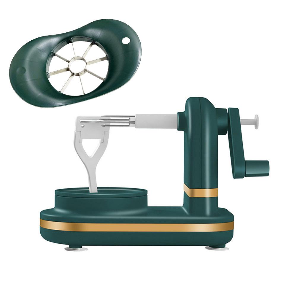Manual Food Crusher Multifunctional with Stainless Steel Blades Hand Crank Fruit Peeler Food Peeling Machine for Kitchen Gadgets