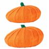 Keep Warm Knitted Hat Orange Parent-Child Hat Casual Pumpkin Beret  Halloween Decoration