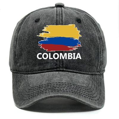 Colombia Flag Baseball Cap Women Outdoor Casual Solid Color Baseball Cap Men Cotton Adjustable Strap Bucket Hat