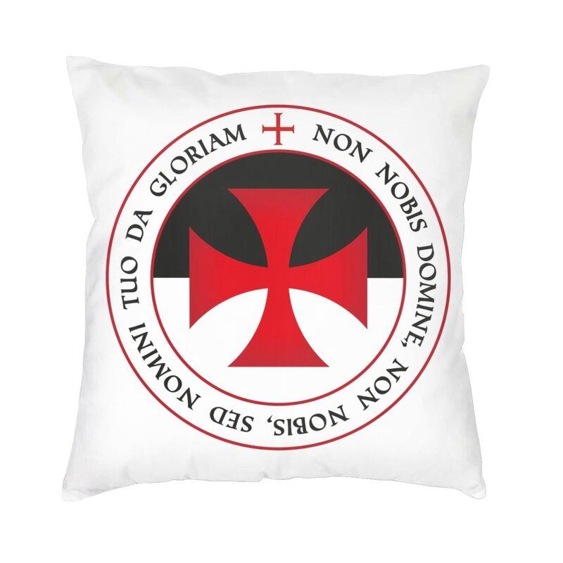 Mittelalterliches Tempelritterkreuz Kissenbezug 40x40cm Heimdekoration 3D-Druck Christlicher Kreuzritter Krieger Dekokissen