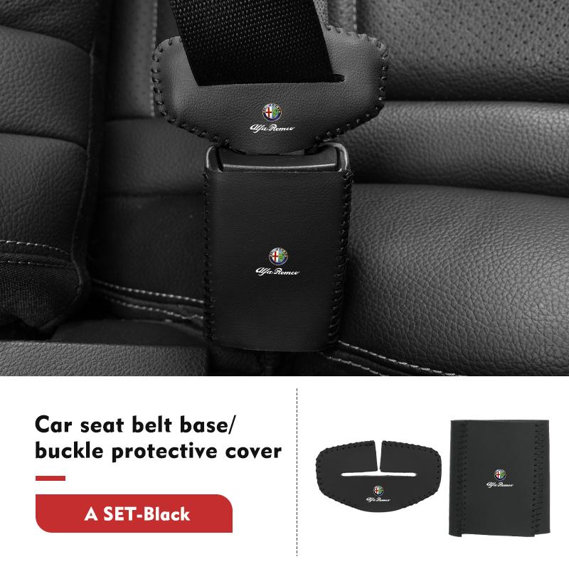 YMSOV1 Car Seatbelt Buckle Cover Protector Cover Anti-scratch Cover For Alfa Romeo Giulietta GT 159 147 156 Mito Brera Giulia Spider F1